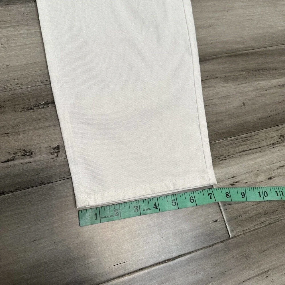 NEW Eileen Fisher Cotton Hemp Tapered Ankle Pants High Rise White Size 16